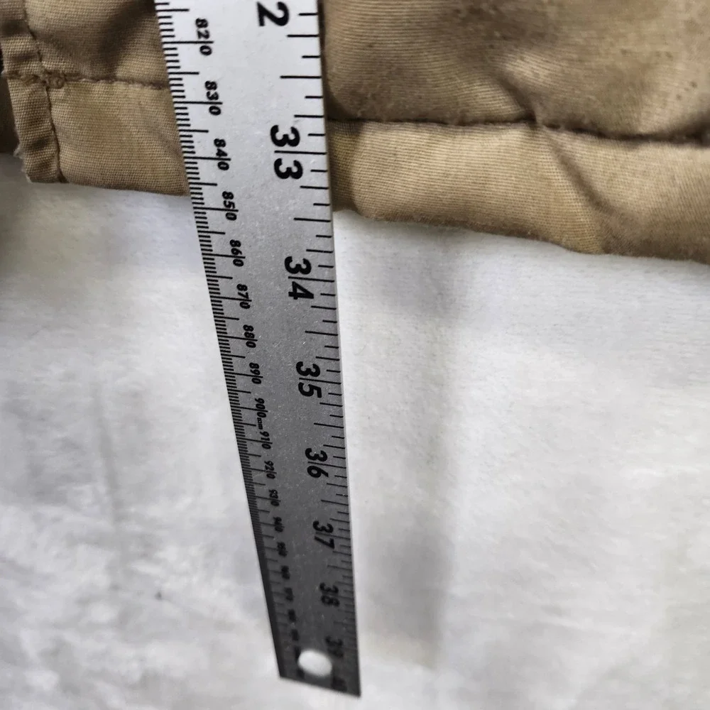 Vtg Westwind Sportswear USA Insulated‎ Work Jacket Tan Cord Collar